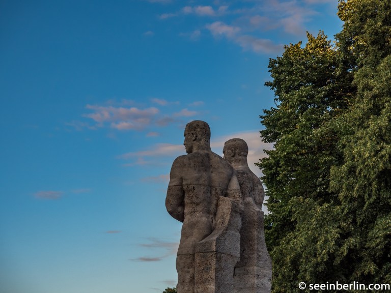 Olympic Stadium in Berlin during sunset